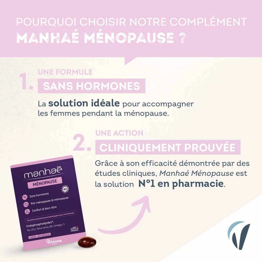 Manhaé Premenopauză și menopauză fără hormoni 60 capsule