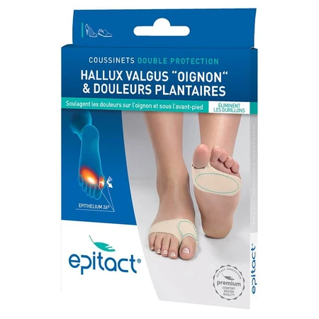 Epitact Coussinets Doppelschutz Hallux Valgus "Oignon" et Douleurs Plantaires 1 Paar