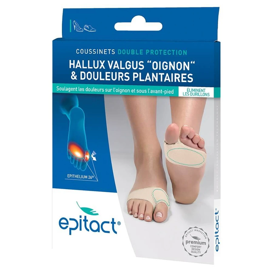 Epitact Coussinets Doppelschutz Hallux Valgus "Oignon" et Douleurs Plantaires 1 Paar