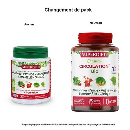 Superdiet Quatuor Circulation Red Vine 120 Capsules 120 Gélules