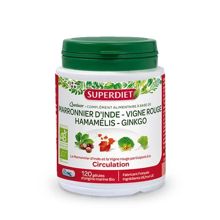 Superdiet Quatuor Circulation Red Vine 120 Capsules 120 Gélules