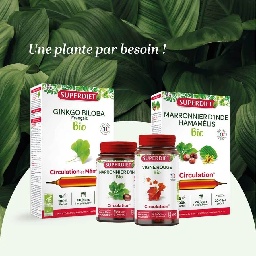 Superdiet Quatuor Circulation Red Vine 120 Capsules 120 Gélules