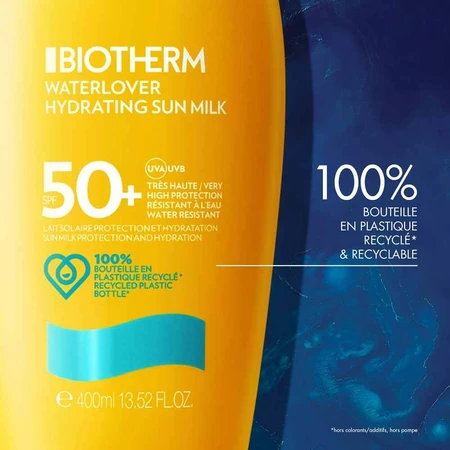 Biotherm WaterLover Zonnemelk Spf50 + Fles met dispenser 400ml