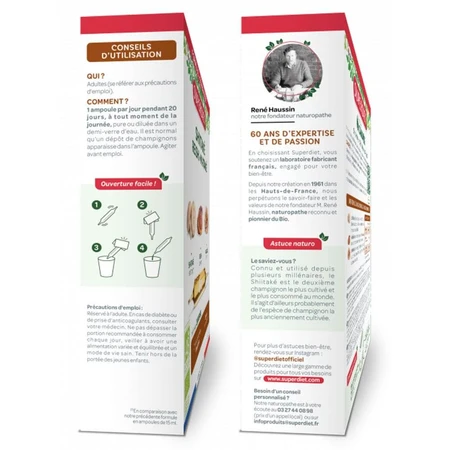 Superdiet Bio Shiitake 20 Ampullen