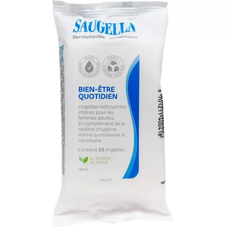 Saugella Dermoliquid intieme doekjes x15