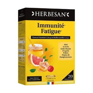 Herbesan Complexe Vitalité Immunité Fatigue 20 Ampullen