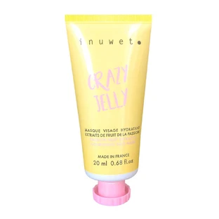 Inuwet Reisegröße Crazy Jelly Mask natürliche Feuchtigkeitsmaske für das Gesicht Ananas Duft gelb 20ml
