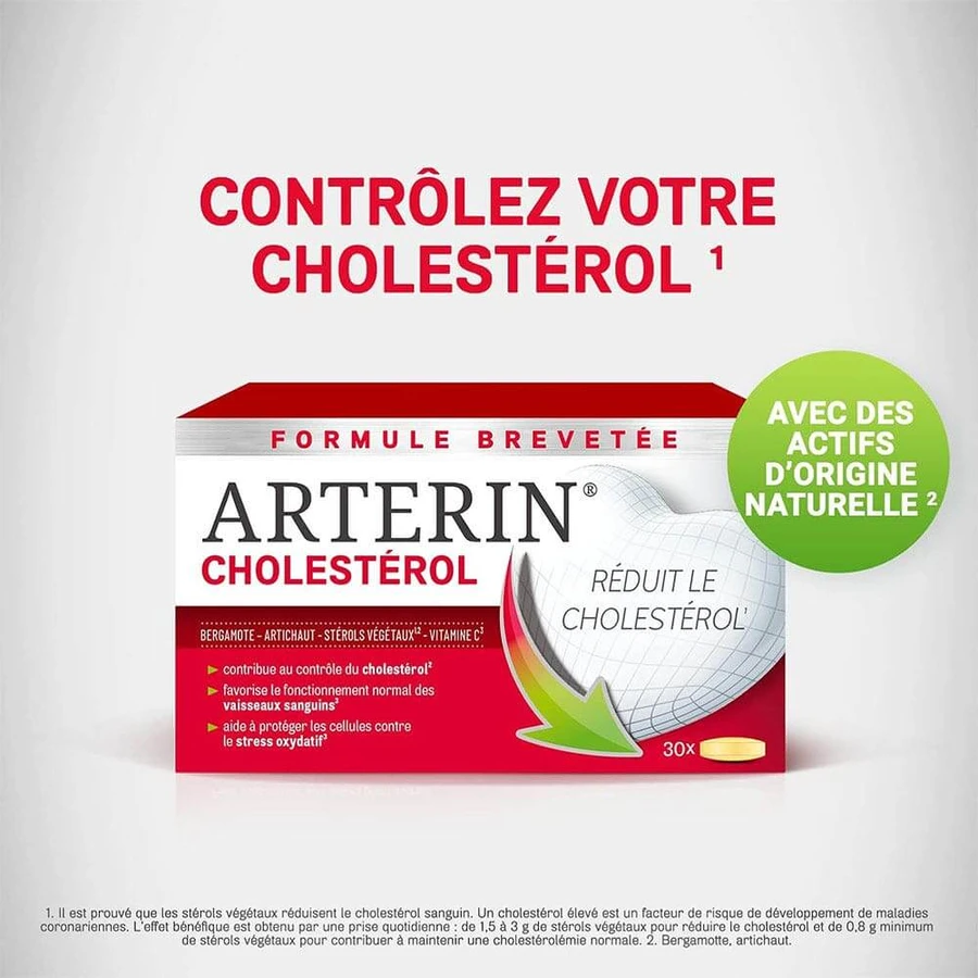 Omega Pharma Cholesterol Arterin Actieve ingrediënten van natuurlijke oorsprong 30 tabletten
