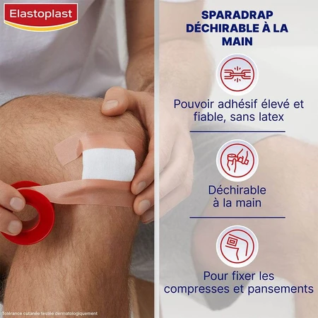 Elastoplast Erste-Hilfe-Klebeband zum Fixieren von Verbänden und Mullbinden Sparadrap Classic