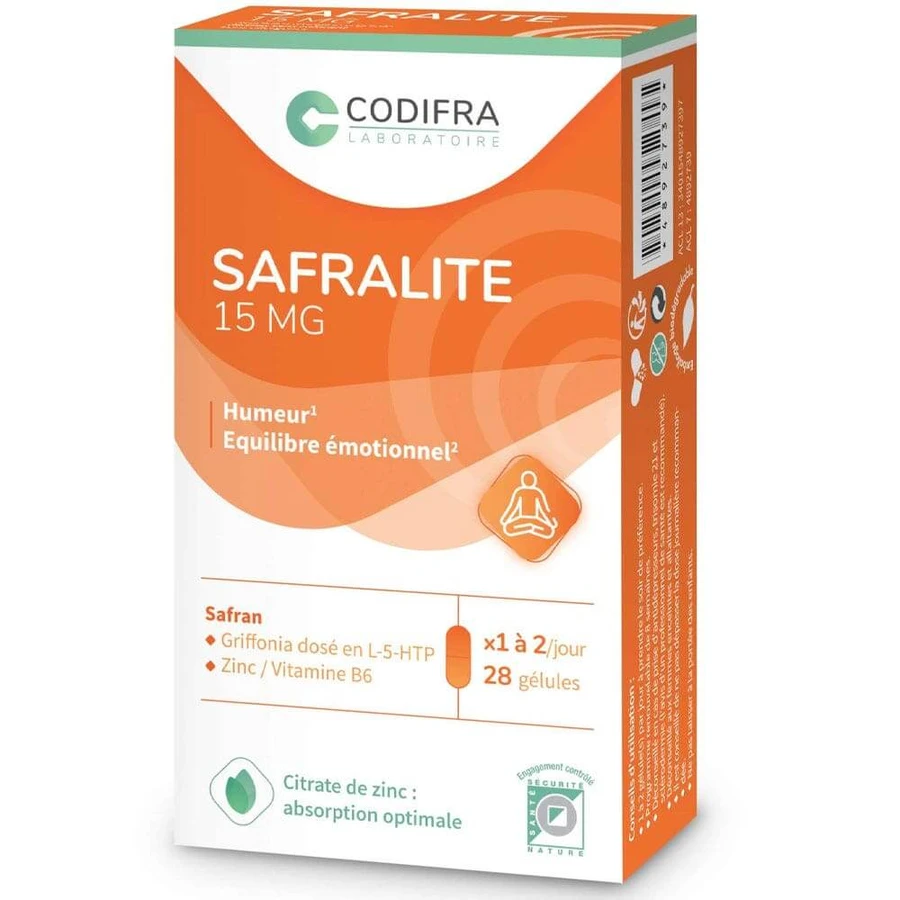 Codifra Safralite 15mg Mood and Emotional Balance 28 Capsules