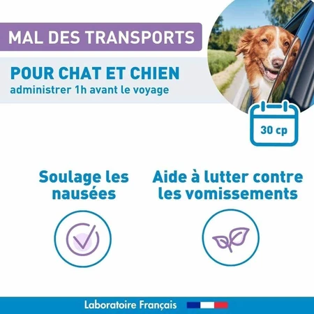 Vetoform Hund und Katze Nahrungsergänzungsmittel für Reisekrankheit 30 Tabletten