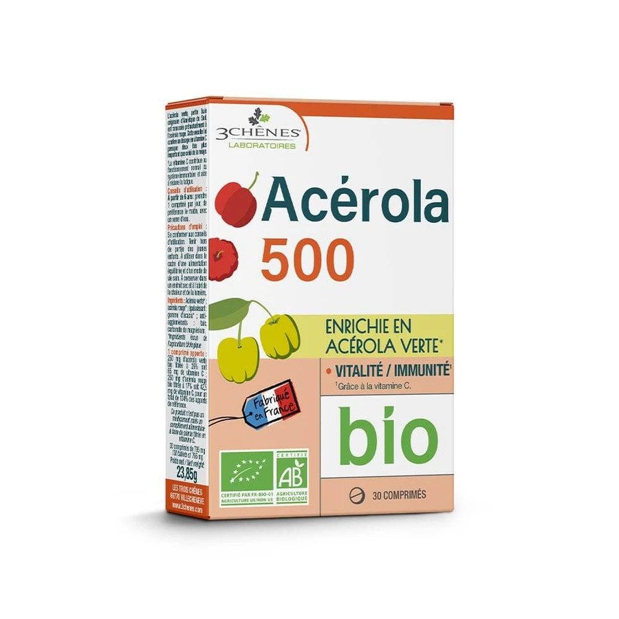 3 Chênes Acerola 500 Bio 30 Tabletten