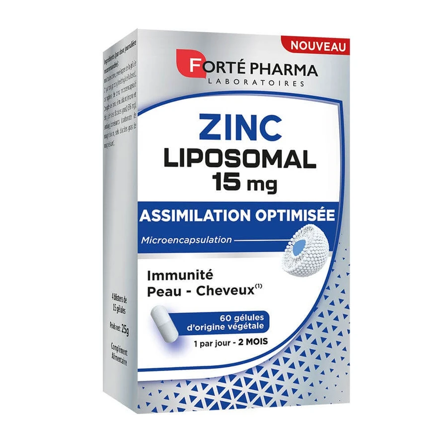 Forté Pharma Forté Royal Liposomal Zinc 15 mg dla odporności, skóry, włosów i paznokci 60 kapsułek: ceny i cechy
