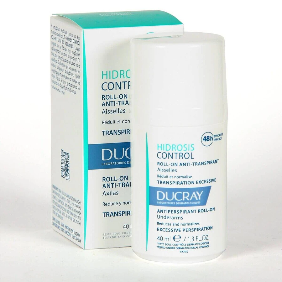 Ducray Hidrosis Control Roll-on Antitranspirant für die Achselhöhlen 2x40ml