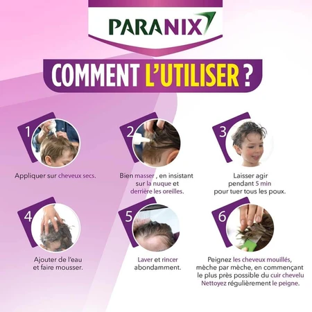 Paranix Shampooing Express Anti-Poux 5min + Peigne 300ml