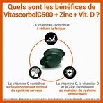 Vitascorbol Vitamin C500mg + Zinc + Vitamin D 30 Capsules