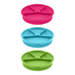 Pink compartmentalized learning plate, Green Sprouts