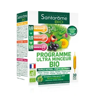 Santarome Ultra Slimming Program 30 Organic Vials Perte de poids 30 ampoules