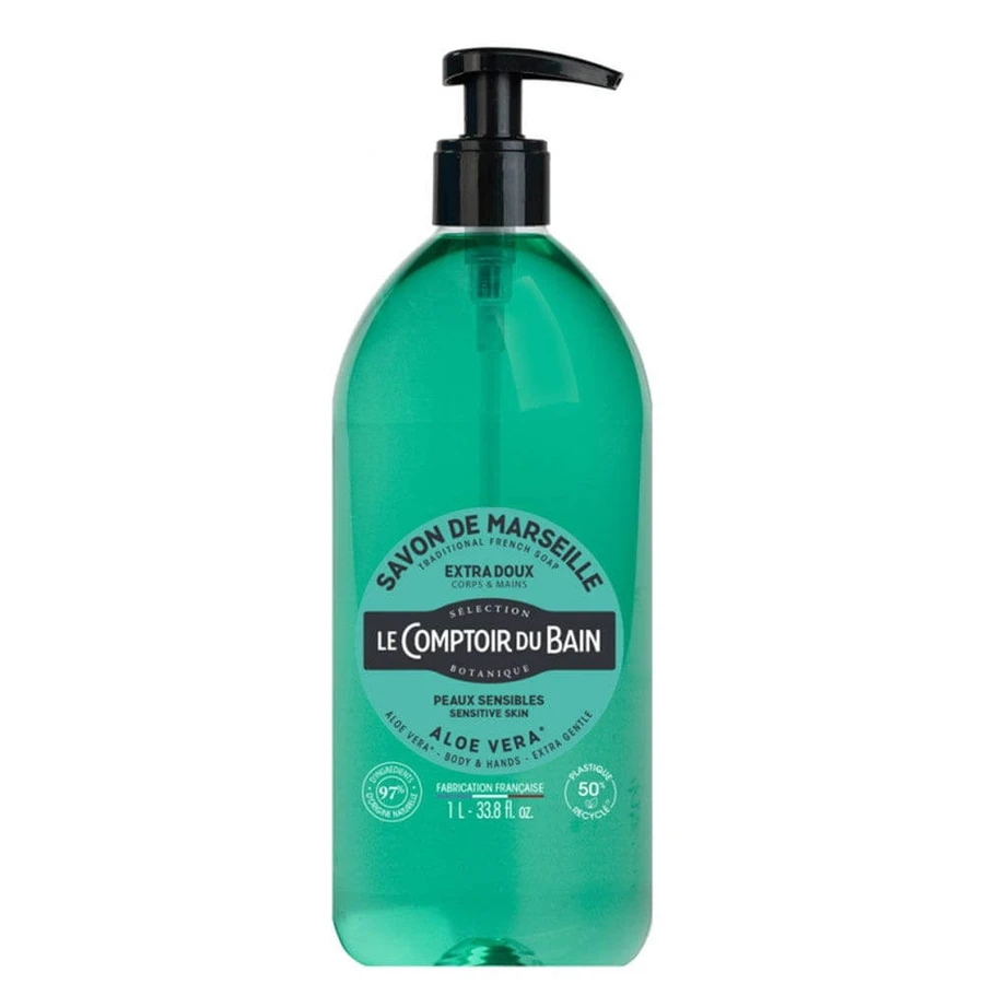 Le Comptoir Du Bain Savon De Marseille Corps Et Mains Extra Doux Peaux Sensibles 1L