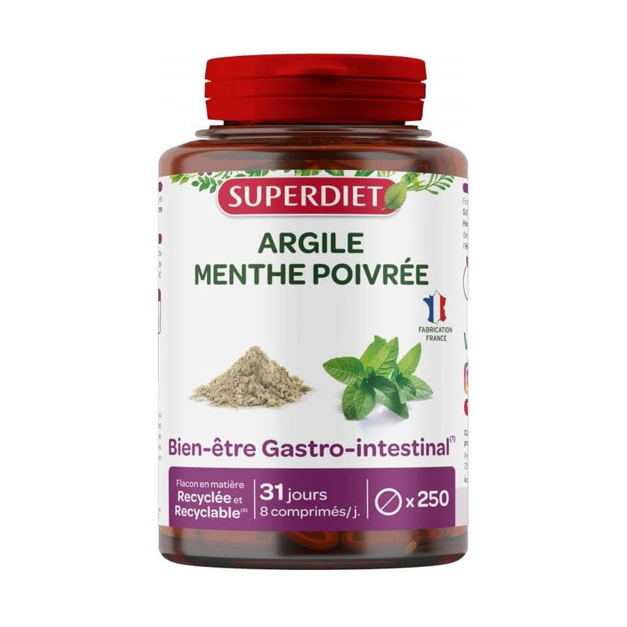 Superdiet Peppermint Clay 250 tabletek: ceny i cechy