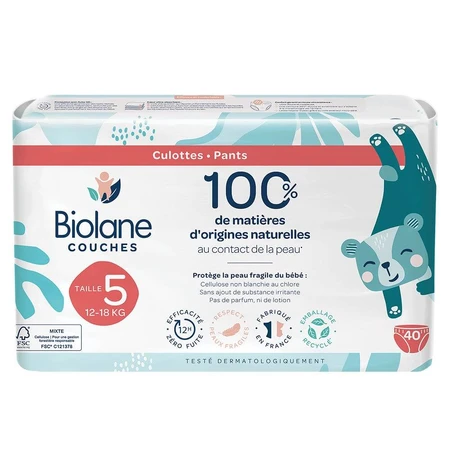 Biolane Windeln Größe 5 12 à 18 kg x40