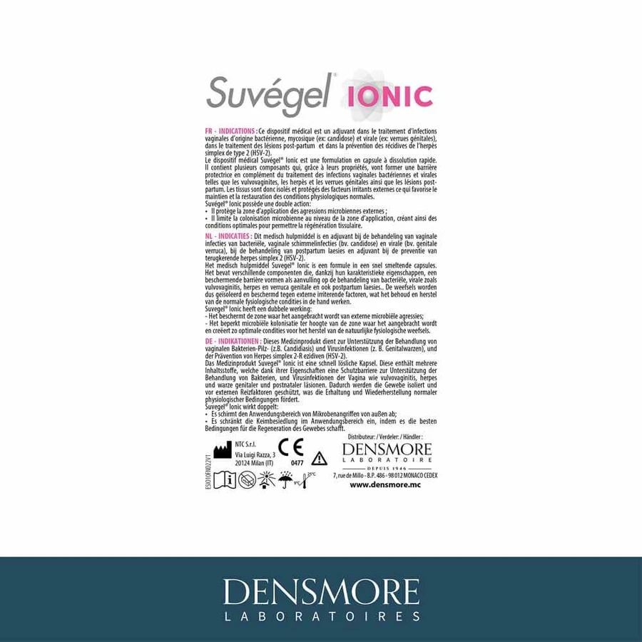 Densmore Suvegel Ionic 10 vaginal capsules