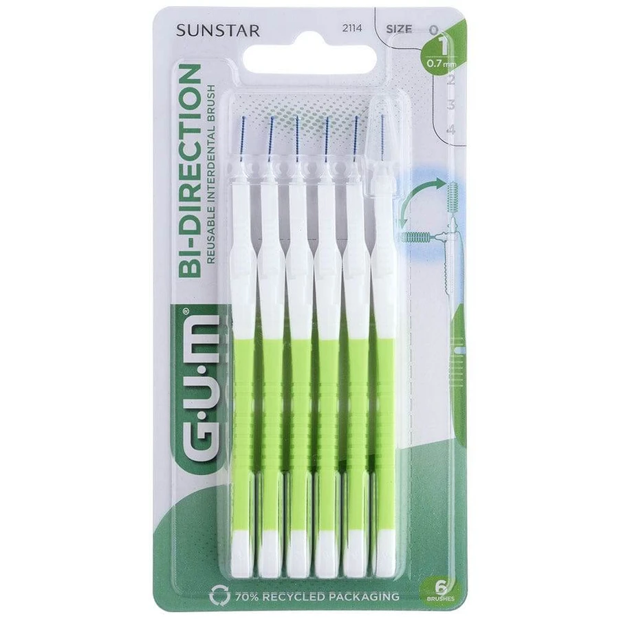 Gum Proxabrush Scovolini interdentali bidirezionali da 0,7 mm x6