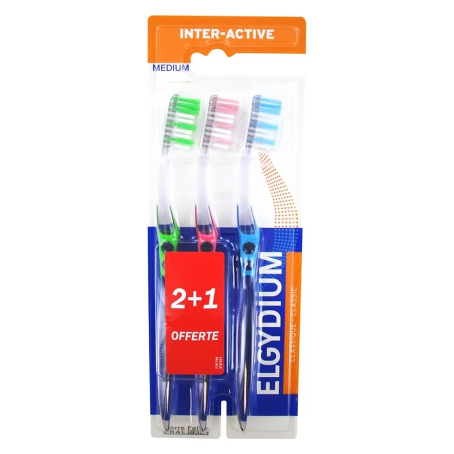 Elgydium Trio Medium Inter-Active Zahnbürste