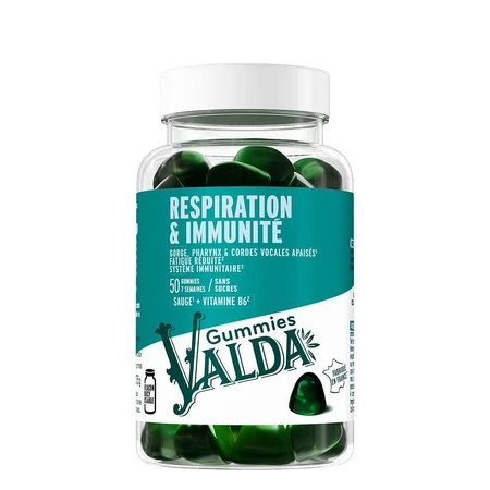 Valda Ademhalings- en Immuunsysteem Eucalyptussmaak 50 gummies