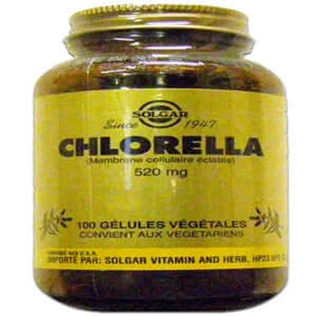 Solgar Chlorella 100 plant gels Detox Elimination des toxines 100 gélules végétales