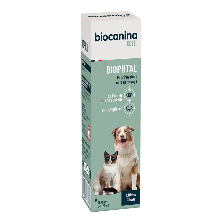 Biocanine Biophthalic hygiene and eye cleaning for dogs and cats 125 ml