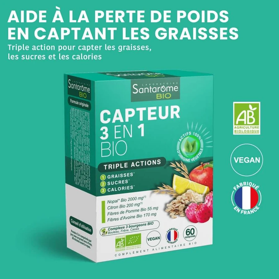 Santarome Organic Sensor 3 en 1 60 comprimidos