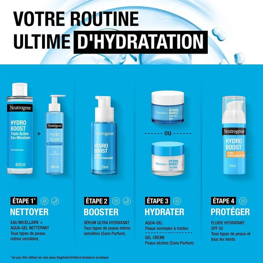 Neutrogena Hydro Boost Fluido Hialurónico con ácido hialurónico B5 y niacinamida SPF 50ml