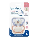 Luc Et Lea Physiological silicone pacifiers without rings Night 6 to 18 months x2