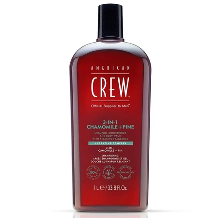 American Crew Shampoo 3 in 1 Chamomile + Pine 1L