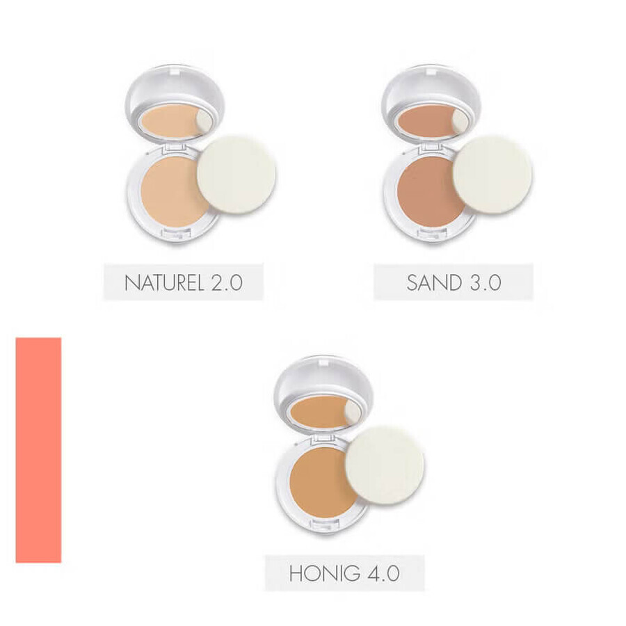 Fond de teint compact pour peaux sensibles et normales combinées SPF 30 Couvrance, Shade 02 Naturel, 10 g, Avène