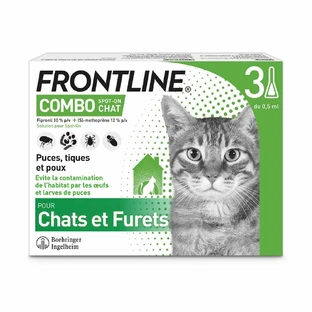 Frontline Combo Spot-on Kat en Fret 3 pipetten van 0,5 ml