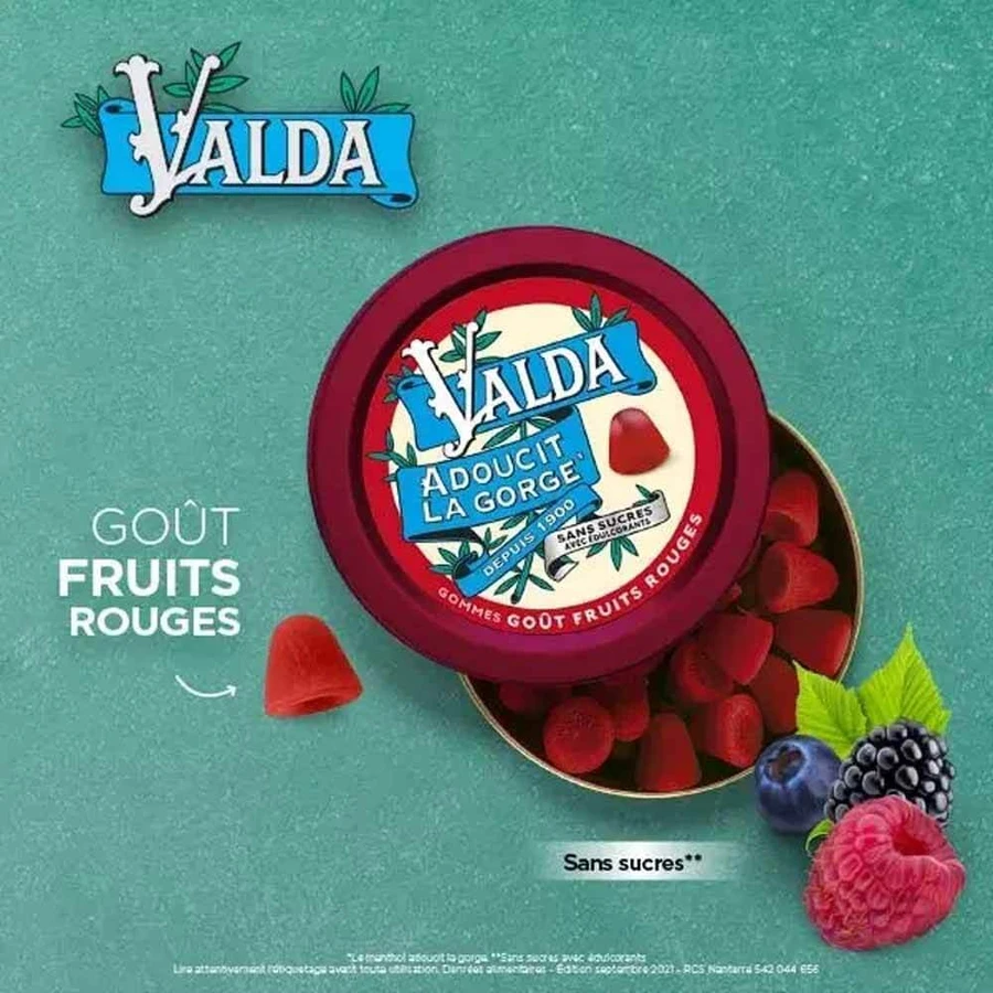 Valda Chicle Sin Azúcar Frutos Rojos 140g