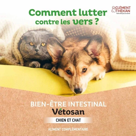 Clement-Thekan Vétosan Anti-worming Dog and Cat 60 Tablets