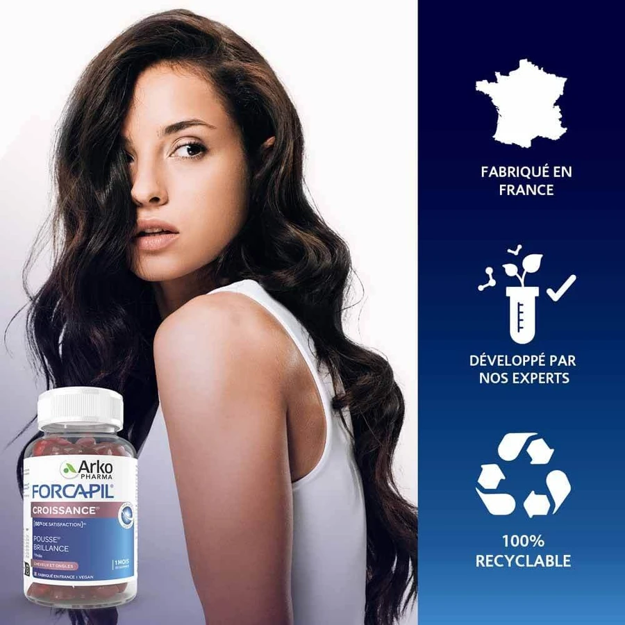 Arkopharma Forcapil Crescita Cheveux et Ongles 60 Gummibonbons