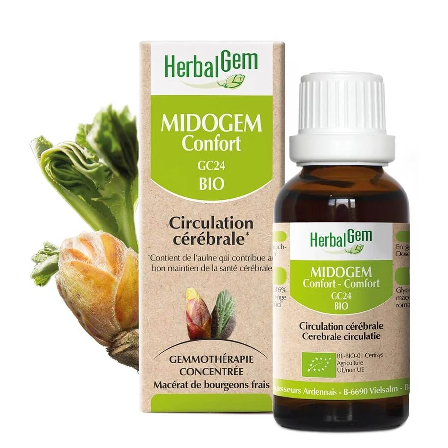 Herbalgem Gemmotherapie Complexes Midogem Confort Bio Zerebrale Durchblutung 30ml