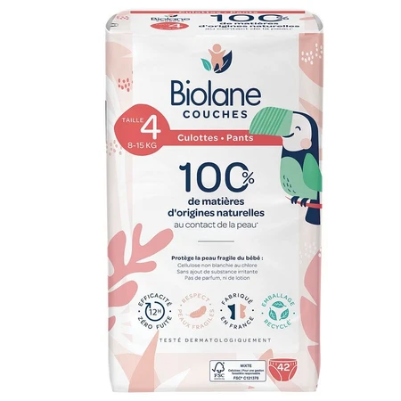 Biolane Windeln Größe 4 Pas de fuite x42