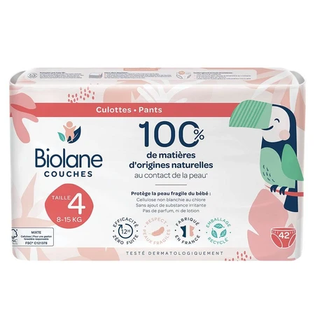 Biolane Windeln Größe 4 Pas de fuite x42