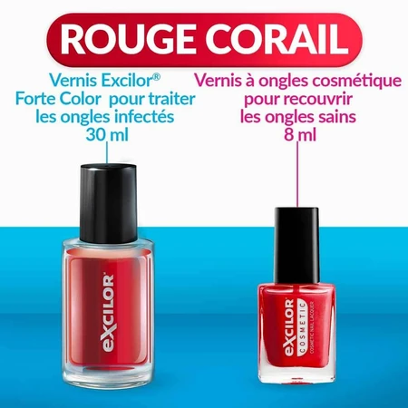 Excilor Nail Fungus Treatment Strong Coral Red Coloration 30ml