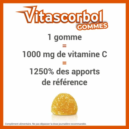 Vitascorbol Vitamine C 1000mg 30 Kaugummi