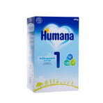 Lait en poudre formule 1 DHA, +0 mois, 600 g, Humana