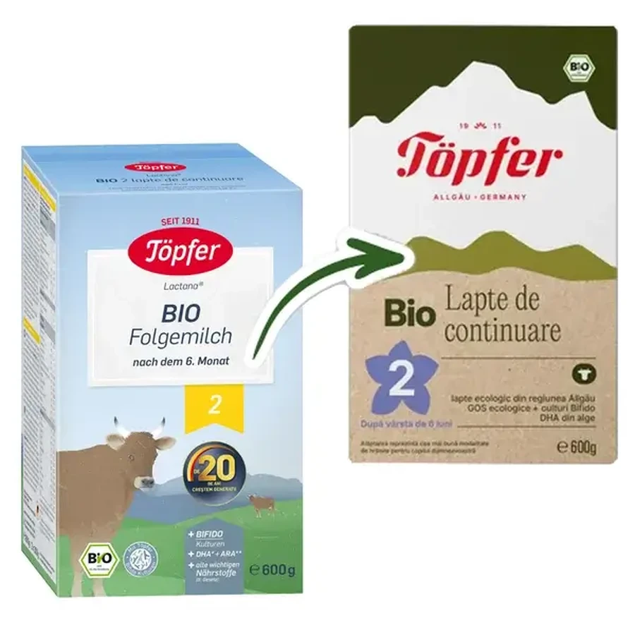 Bio 2 Lactana milk powder formula, +6 months, 600 gr, Topfer
