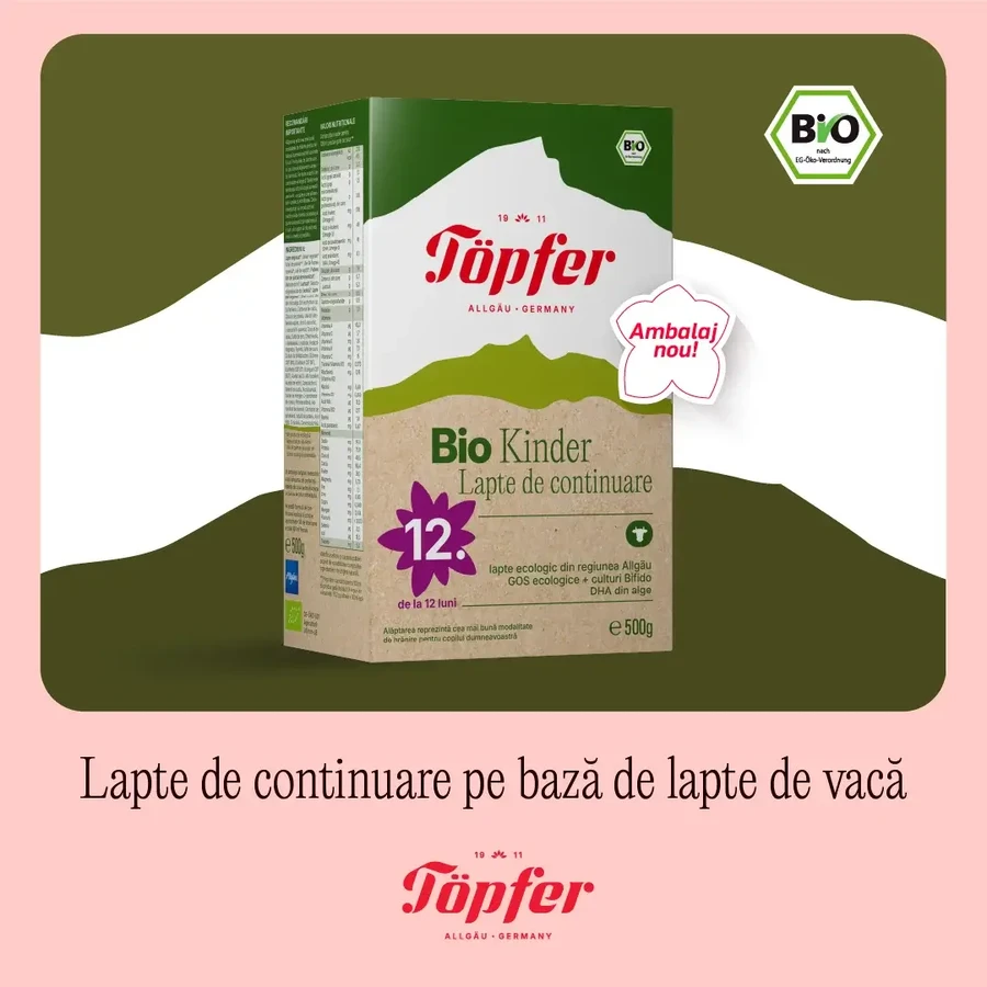 Bio Kinder milk powder formula, +12 months, 500 gr, Topfer