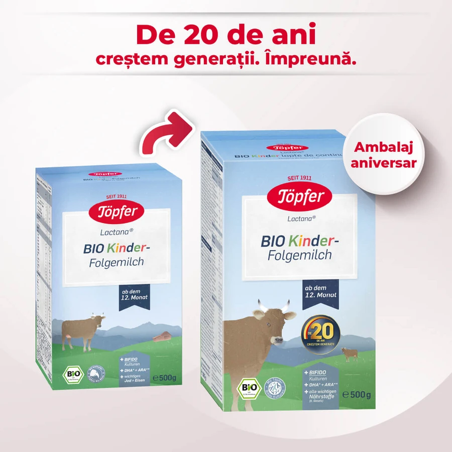 Bio Kinder milk powder formula, +12 months, 500 gr, Topfer