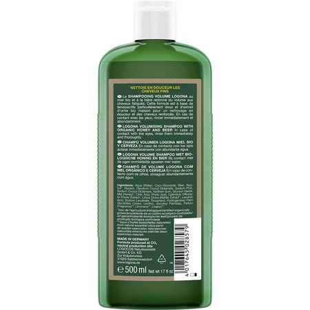 Logona Organic Beer and Honey Volume Shampoo 500ml